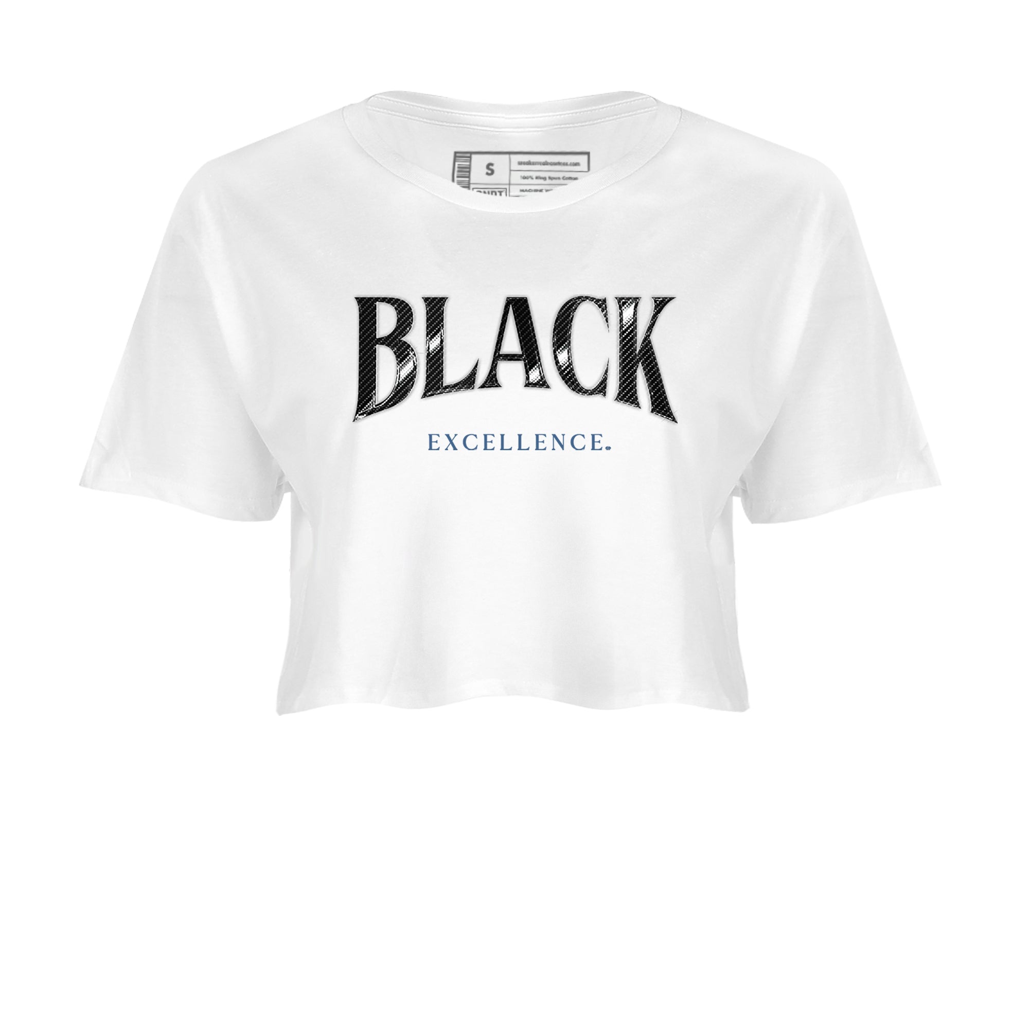 Basketball Graphic Tee – Sneaker Tees To Match Air Foamposite One Carbon Fiber – Black Excellence Crop Tee White 2. Perfect for Foamposite releases 2025 colorways.