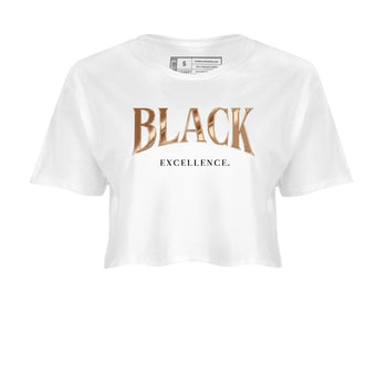 Foams One Metallic Copper shirts to match jordans Black Excellence best t shirts to wear with jordans Air Foamposite One Metallic Copper match shoes to clothes SNRT Sneaker Tees unisex cotton White 2 crop tee