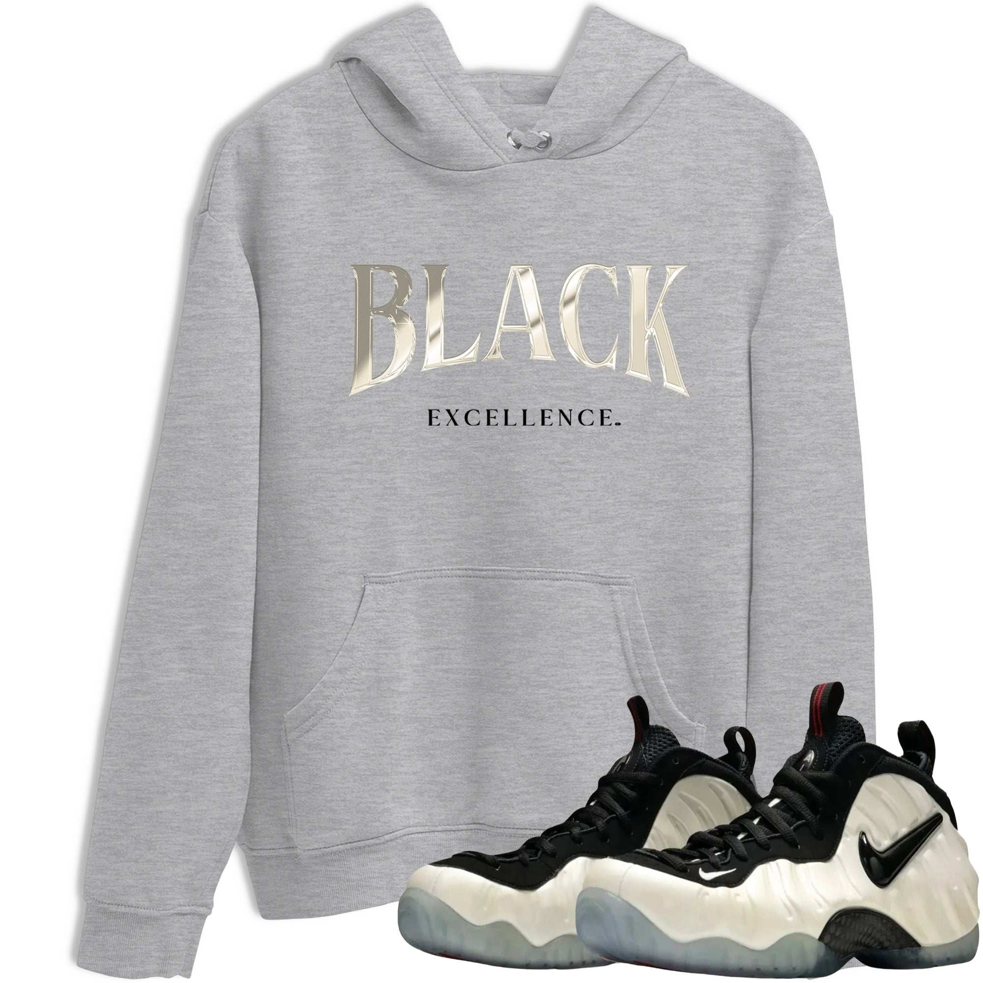 Sneaker Threads – Sneaker Tees To Match Air Foamposite One Pearl – Black Excellence Graphic Tee Heather Grey 1. Perfect for Jordan releases 2025 colorways.