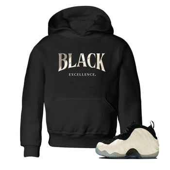 Sneaker Threads – Sneaker Tees To Match Air Foamposite One Pearl – Black Excellence Youth Graphic Tee Black 1. Perfect for Jordan releases 2025 colorways.