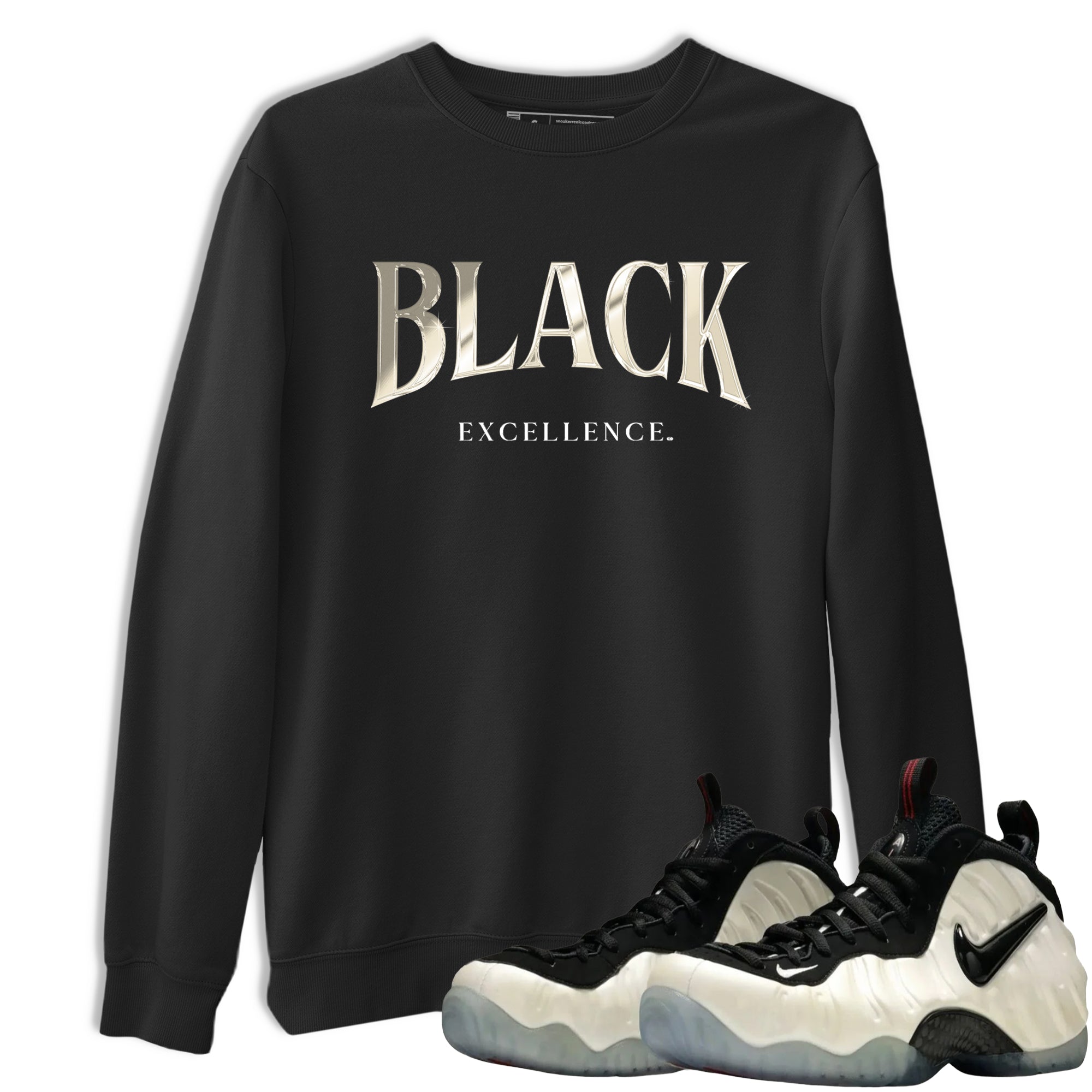 Sneaker Threads – Sneaker Tees To Match Air Foamposite One Pearl – Black Excellence Graphic Tee Black 1. Perfect for Jordan releases 2025 colorways.