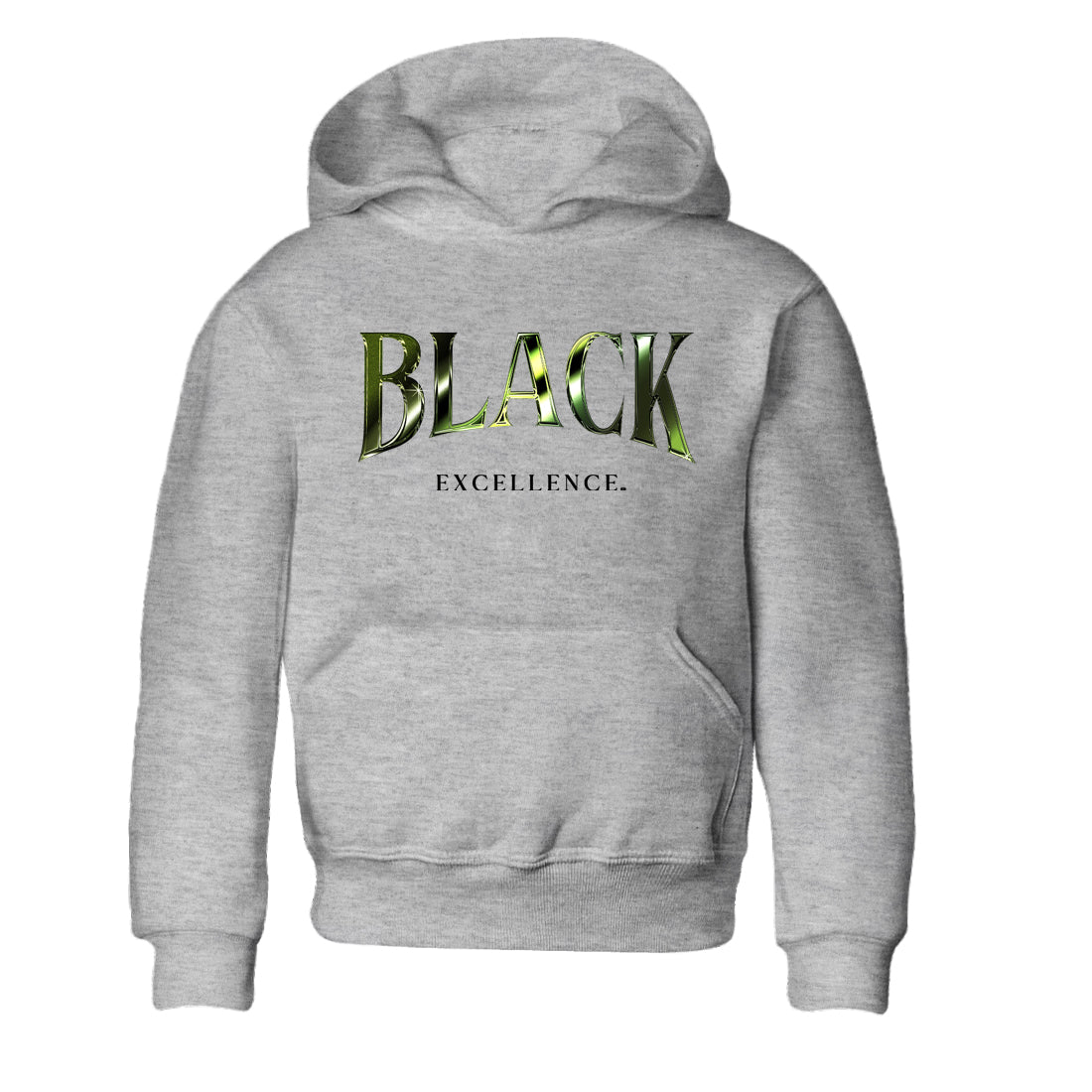 Best Christmas gifts for sneakerheads - Sneaker Tees To Match Air Foamposite One Pine Green Sneakers – Black Excellence Kids T-Shirt Heather Grey 2