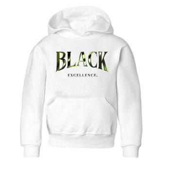 Best Christmas gifts for sneakerheads - Sneaker Tees To Match Air Foamposite One Pine Green Sneakers – Black Excellence Kids T-Shirt White 2