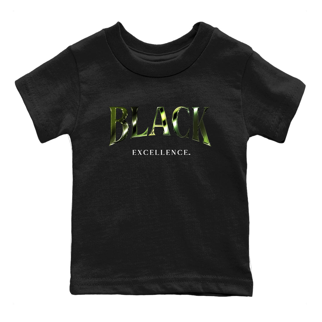 Best Christmas gifts for sneakerheads - Sneaker Tees To Match Air Foamposite One Pine Green Sneakers – Black Excellence Kids T-Shirt Black 2