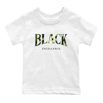 Best Christmas gifts for sneakerheads - Sneaker Tees To Match Air Foamposite One Pine Green Sneakers – Black Excellence Kids T-Shirt White 2