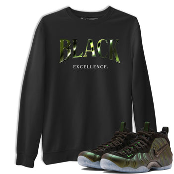 Best Christmas gifts for sneakerheads - Sneaker Tees To Match Air Foamposite One Pine Green Sneakers – Black Excellence Tee Black 1