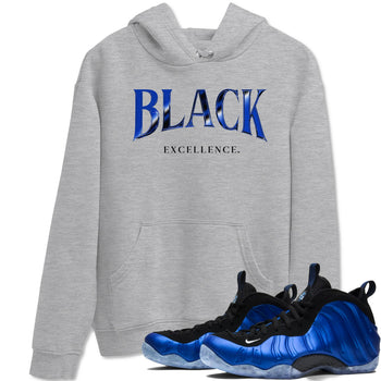 Foams One Royal shirts to match jordans Black Excellence sneaker match tees Air Foamposite One Royal match shoes to clothes SNRT Sneaker Tees unisex cotton Heather Grey 1 shirts