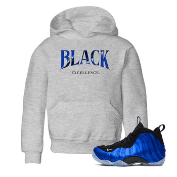 Foams One Royal shirts to match jordans Black Excellence sneaker match tees Air Foamposite One Royal match shoes to clothes SNRT Sneaker Tees Youth Baby Heather Grey 1 tee