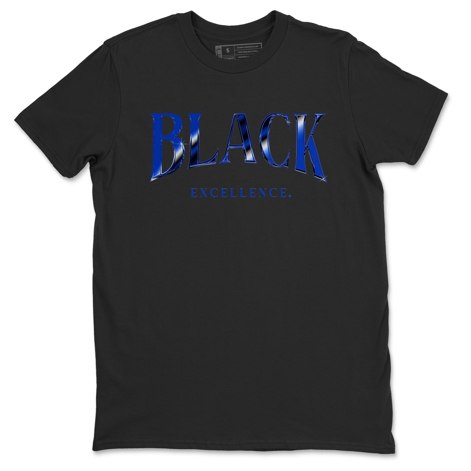 Foams One Royal shirts to match jordans Black Excellence sneaker match tees Air Foamposite One Royal match shoes to clothes SNRT Sneaker Tees unisex cotton Black 2 shirts