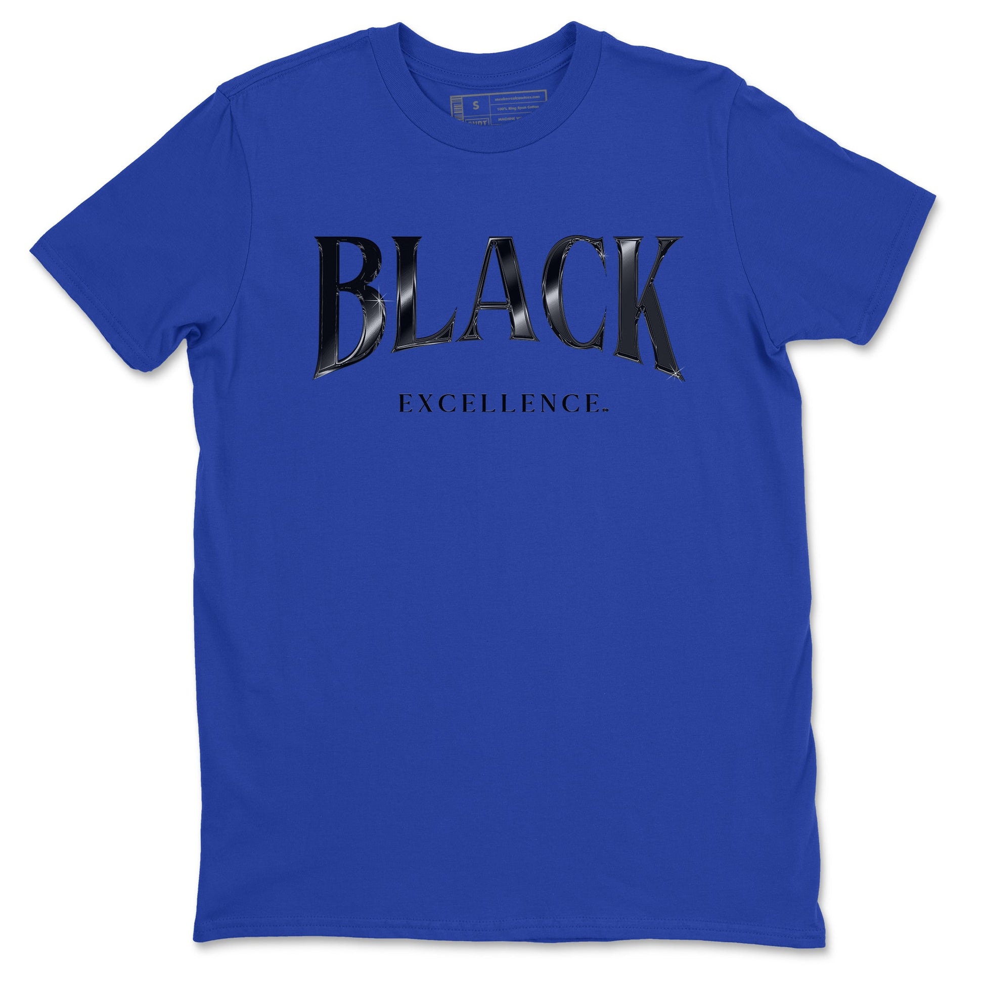 Foams One Royal shirts to match jordans Black Excellence sneaker match tees Air Foamposite One Royal match shoes to clothes SNRT Sneaker Tees unisex cotton Royal Blue 2 shirts