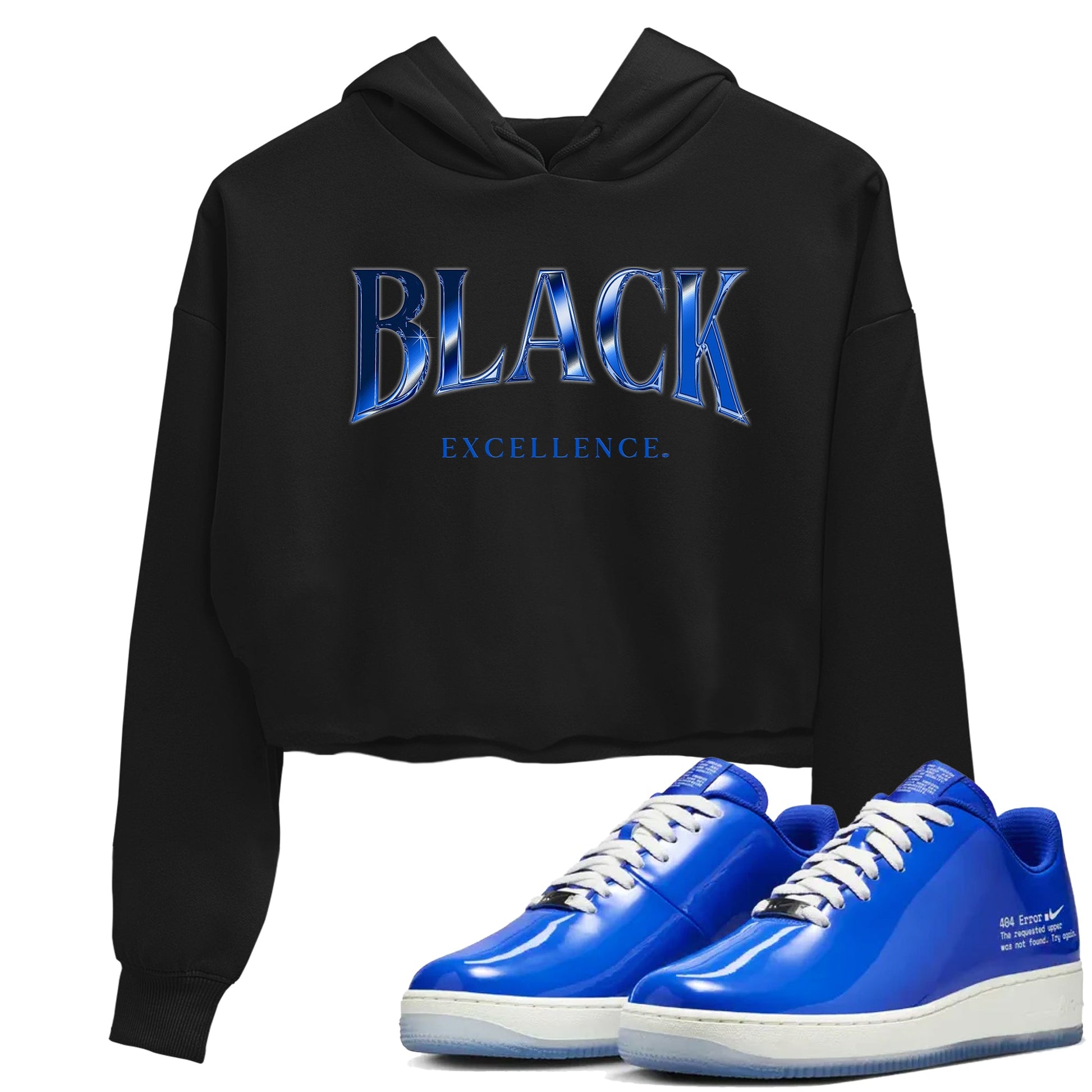 Air Force 1 404 Error shirt to match jordans Black Excellence sneaker tees Air Force 1 404 Error SNRT Sneaker Release Tees Black 1 crop length shirt