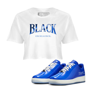 Air Force 1 404 Error shirt to match jordans Black Excellence sneaker tees Air Force 1 404 Error SNRT Sneaker Release Tees White 1 crop length shirt