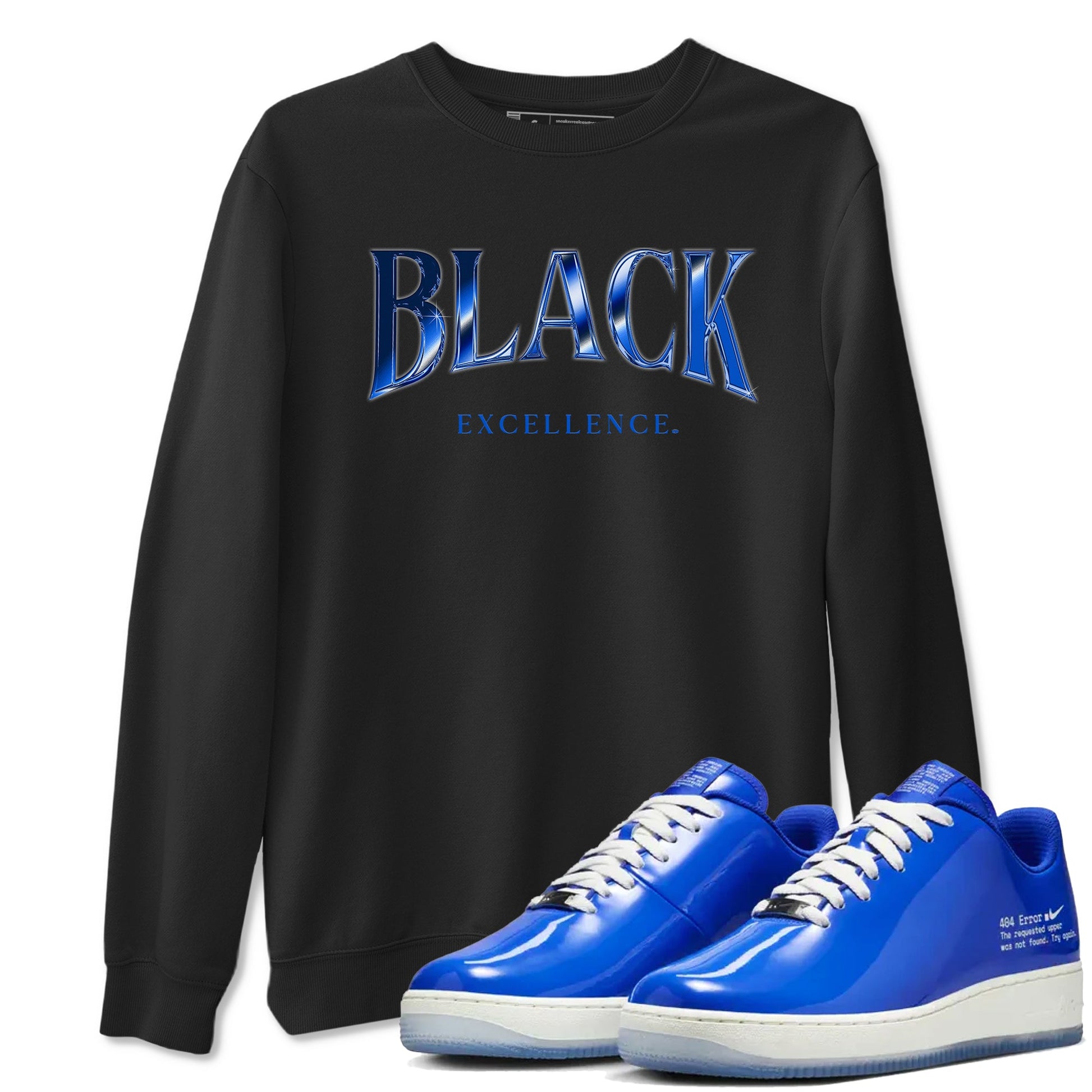Air Force 1 404 Error shirt to match jordans Black Excellence sneaker tees Air Force 1 404 Error SNRT Sneaker Release Tees unisex cotton Black 1 crew neck shirt