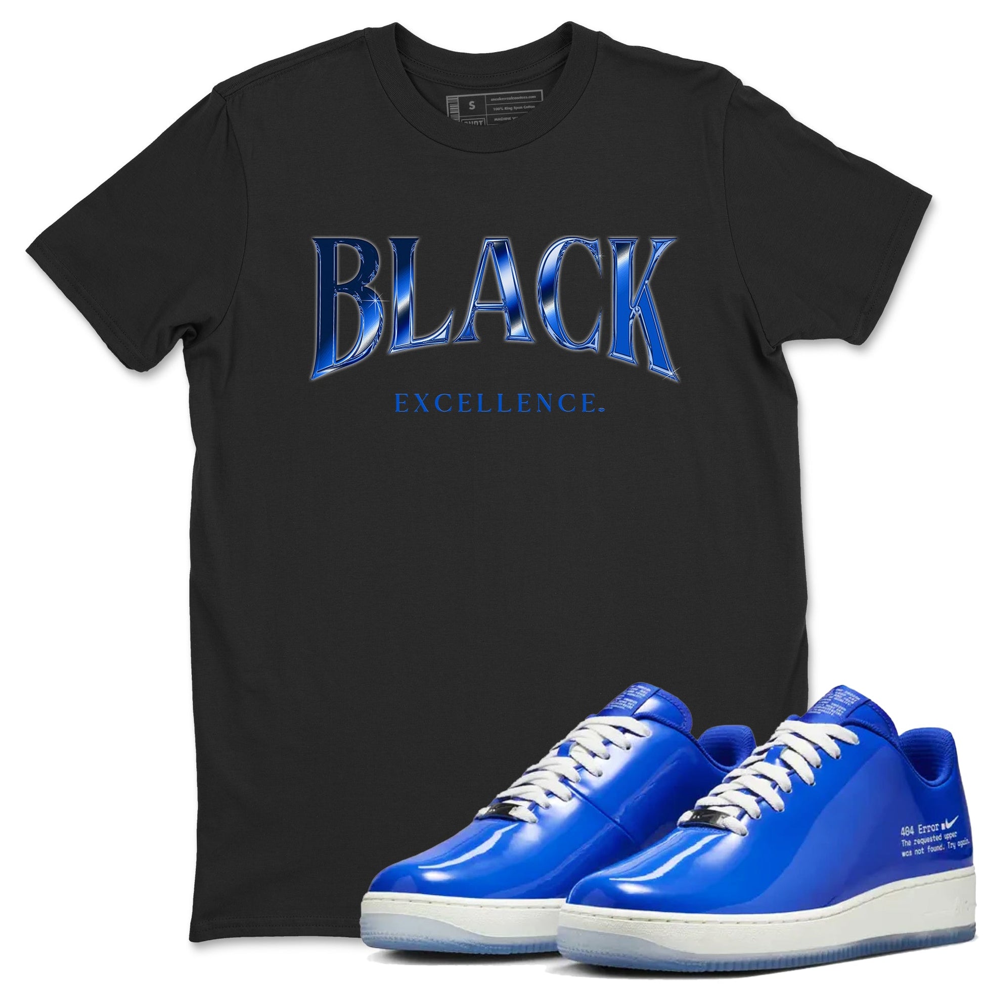 Air Force 1 404 Error shirt to match jordans Black Excellence sneaker tees Air Force 1 404 Error SNRT Sneaker Release Tees unisex cotton Black 1 crew neck shirt