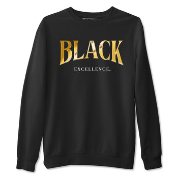 1s Black Metallic Gold shirts to match jordans Black Excellence sneaker match tees Air Jordan 1 Black Metallic Gold SNRT Sneaker Release Tees unisex cotton Black 2 crew neck shirts