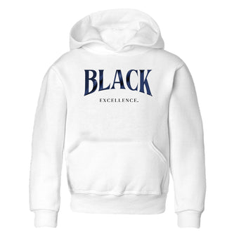 1s Midnight Navy shirts to match jordans Black Excellence sneaker match tees Air Jordan 1 Midnight Navy match shoes to clothes SNRT Sneaker Tees Youth Baby White 2 tee