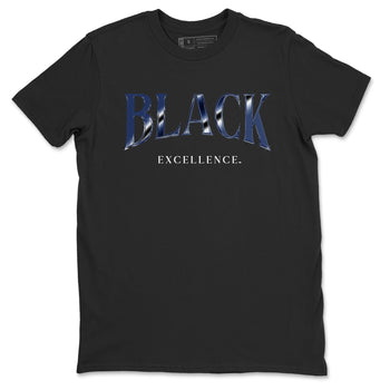 1s Midnight Navy shirts to match jordans Black Excellence sneaker match tees Air Jordan 1 Midnight Navy match shoes to clothes SNRT Sneaker Tees unisex cotton Black 2 shirts