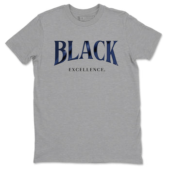 1s Midnight Navy shirts to match jordans Black Excellence sneaker match tees Air Jordan 1 Midnight Navy match shoes to clothes SNRT Sneaker Tees unisex cotton Heather Grey 2 shirts