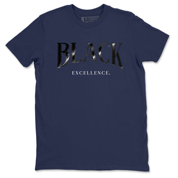 1s Midnight Navy shirts to match jordans Black Excellence sneaker match tees Air Jordan 1 Midnight Navy match shoes to clothes SNRT Sneaker Tees unisex cotton Navy 2 shirts