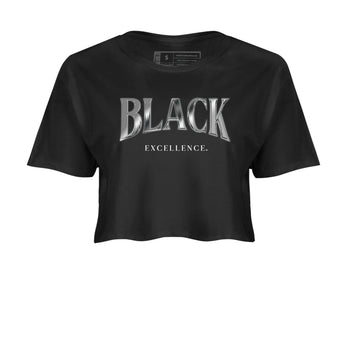 3s Black Cat shirts to match jordans Black Excellence sneaker match tees Air Jordan 3 Retro Black Cat match shoes to clothes SNRT Sneaker Tees unisex cotton Black 2 crop tee