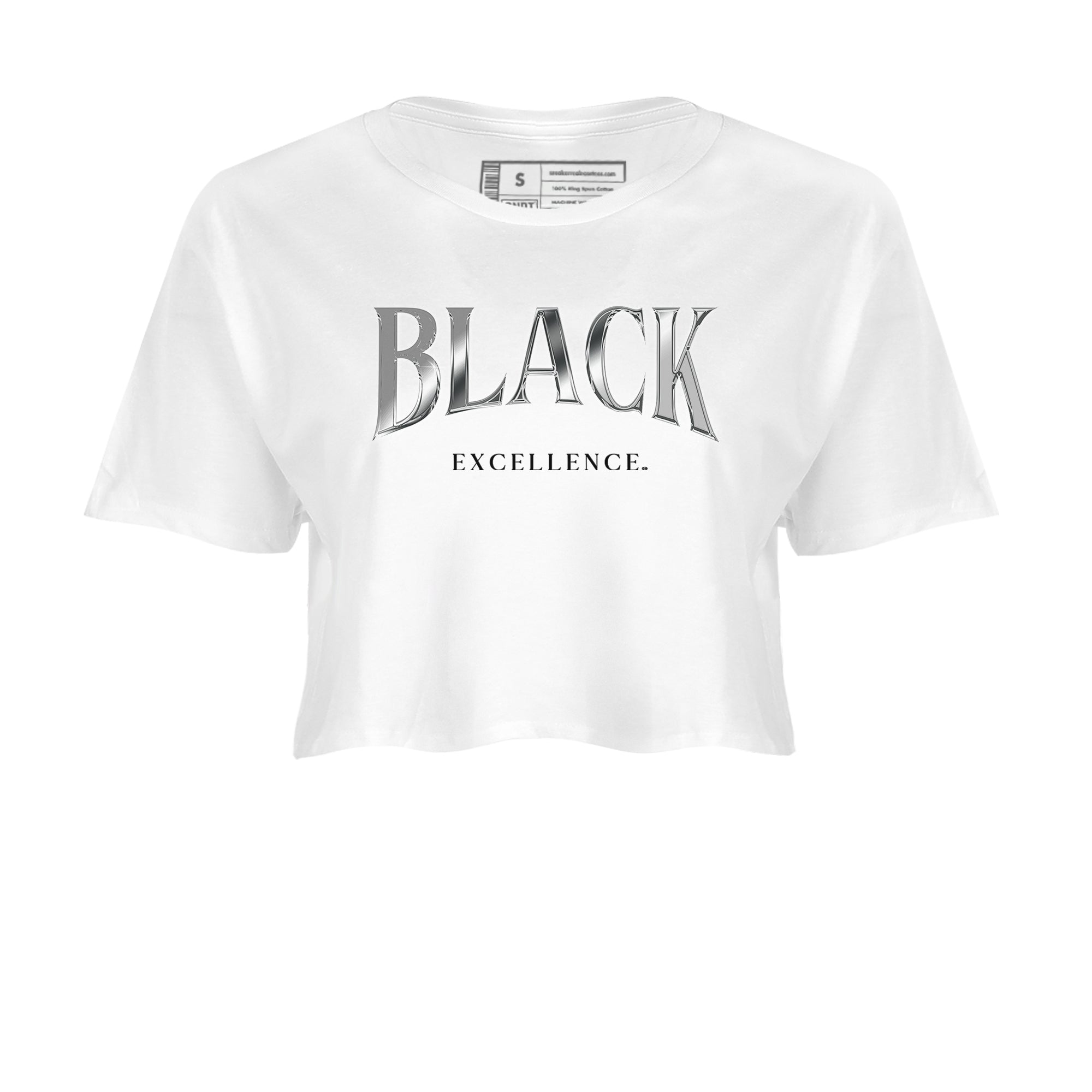 3s Black Cat shirts to match jordans Black Excellence sneaker match tees Air Jordan 3 Retro Black Cat match shoes to clothes SNRT Sneaker Tees unisex cotton White 2 crop tee