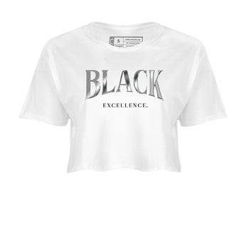 3s Black Cat shirts to match jordans Black Excellence sneaker match tees Air Jordan 3 Retro Black Cat match shoes to clothes SNRT Sneaker Tees unisex cotton White 2 crop tee