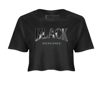 3s Green Glow shirt to match jordans Black Excellence sneaker tees Air Jordan 3 Green Glow SNRT Sneaker Release Tees Black 2 crop length shirt