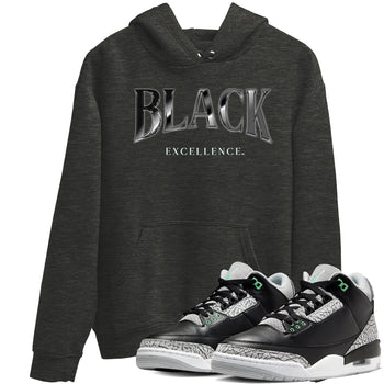 3s Green Glow shirt to match jordans Black Excellence sneaker tees Air Jordan 3 Green Glow SNRT Sneaker Release Tees unisex cotton Charcoal Heather 1 crew neck shirt