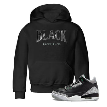 3s Green Glow shirt to match jordans Black Excellence sneaker tees Air Jordan 3 Green Glow SNRT sneaker release tees baby toddler Black 1 cotton Shirt