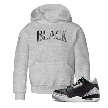 3s Green Glow shirt to match jordans Black Excellence sneaker tees Air Jordan 3 Green Glow SNRT sneaker release tees baby toddler Heather Grey 1 cotton Shirt