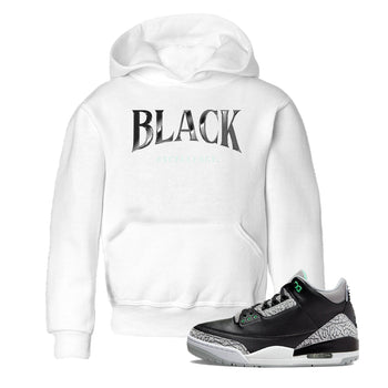 3s Green Glow shirt to match jordans Black Excellence sneaker tees Air Jordan 3 Green Glow SNRT sneaker release tees baby toddler White 1 cotton Shirt