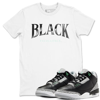 3s Green Glow shirt to match jordans Black Excellence sneaker tees Air Jordan 3 Green Glow SNRT Sneaker Release Tees unisex cotton White 1 crew neck shirt