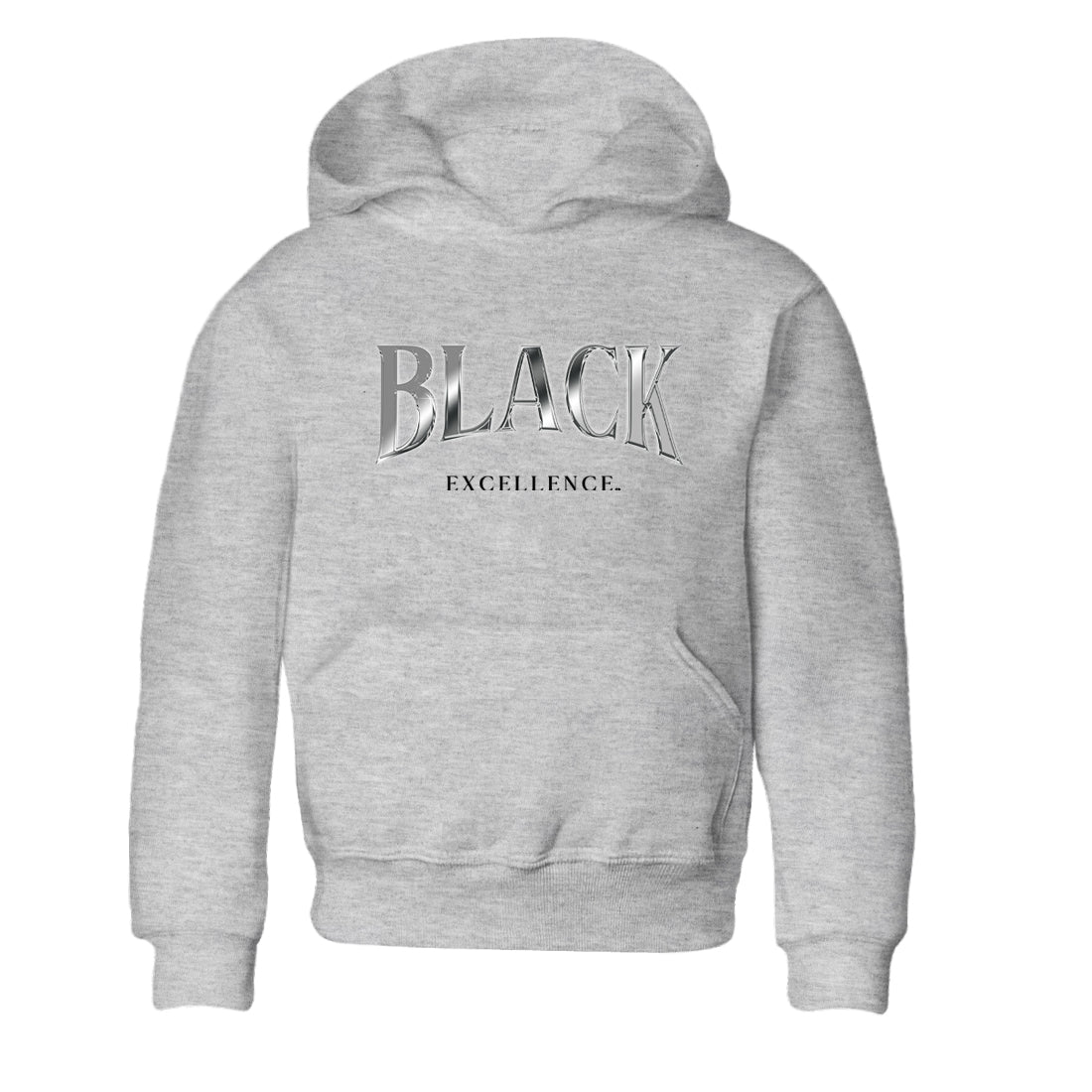 Sneaker match tees – Sneaker Tees To Match Air Jordan 4 Black Cat Shoes – Black Excellence Kids T-Shirt Heather Grey 2