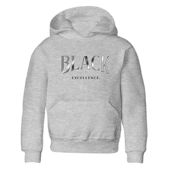 Sneaker match tees – Sneaker Tees To Match Air Jordan 4 Black Cat Shoes – Black Excellence Kids T-Shirt Heather Grey 2