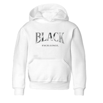 Sneaker match tees – Sneaker Tees To Match Air Jordan 4 Black Cat Shoes – Black Excellence Kids T-Shirt White 2