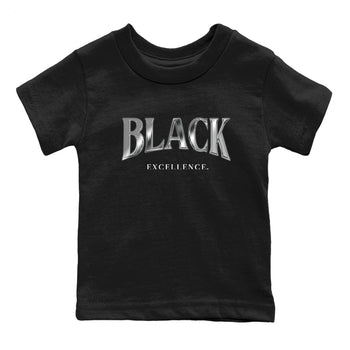 Sneaker match tees – Sneaker Tees To Match Air Jordan 4 Black Cat Shoes – Black Excellence Kids T-Shirt Black 2