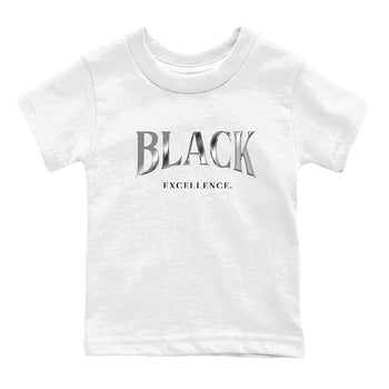 Sneaker match tees – Sneaker Tees To Match Air Jordan 4 Black Cat Shoes – Black Excellence Kids T-Shirt White 2