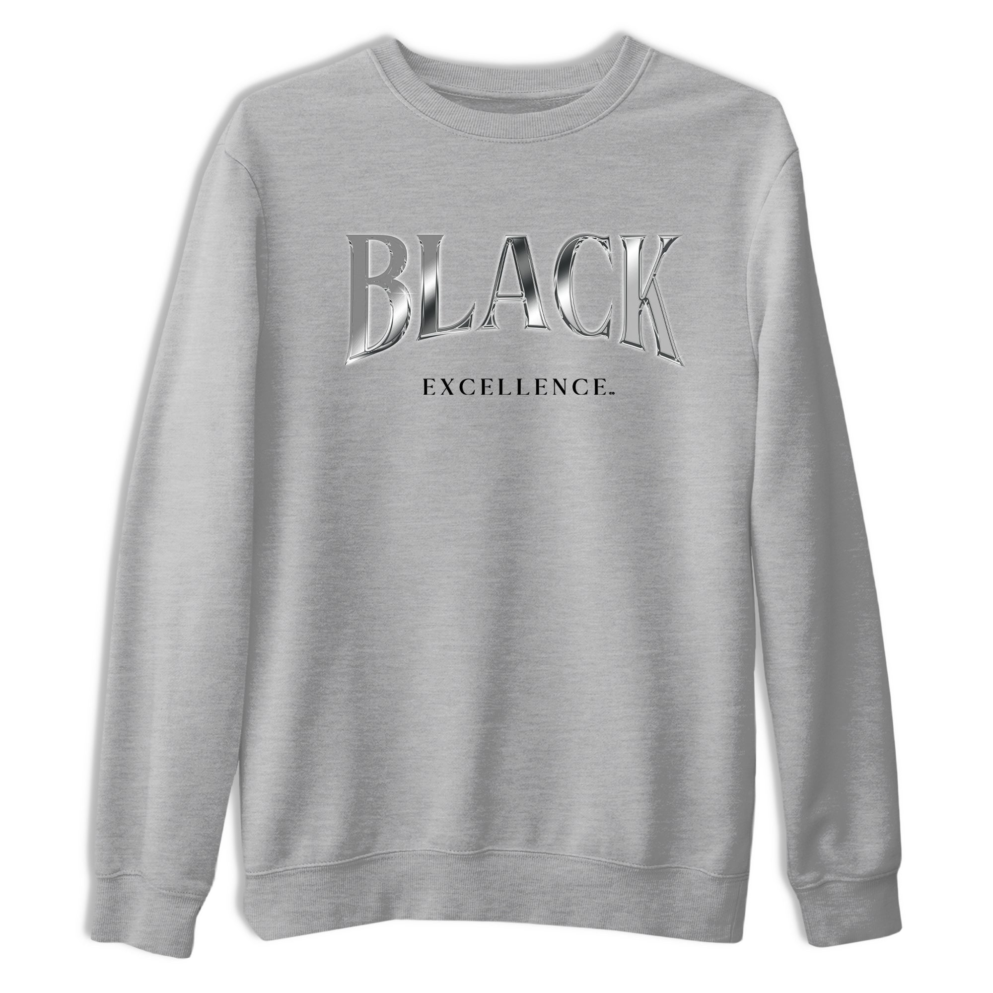 Sneaker match tees – Sneaker Tees To Match Air Jordan 4 Black Cat Shoes – Black Excellence Tee Heather Grey 2
