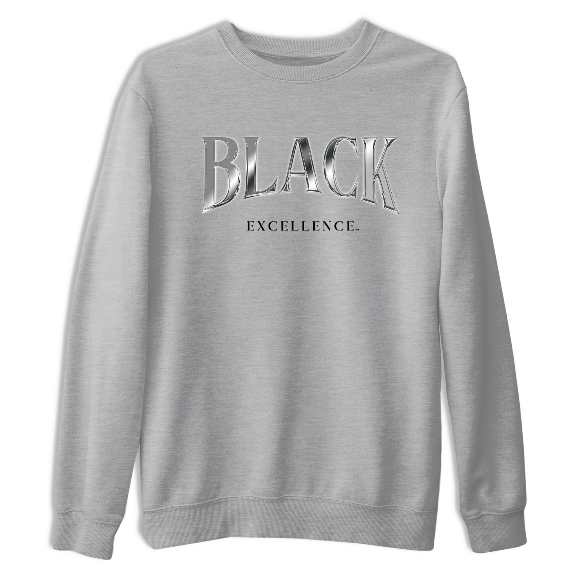 Sneaker match tees – Sneaker Tees To Match Air Jordan 4 Black Cat Shoes – Black Excellence Tee Heather Grey 2