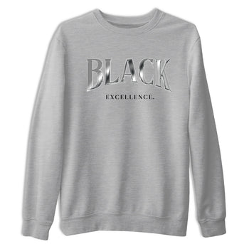 Sneaker match tees – Sneaker Tees To Match Air Jordan 4 Black Cat Shoes – Black Excellence Tee Heather Grey 2