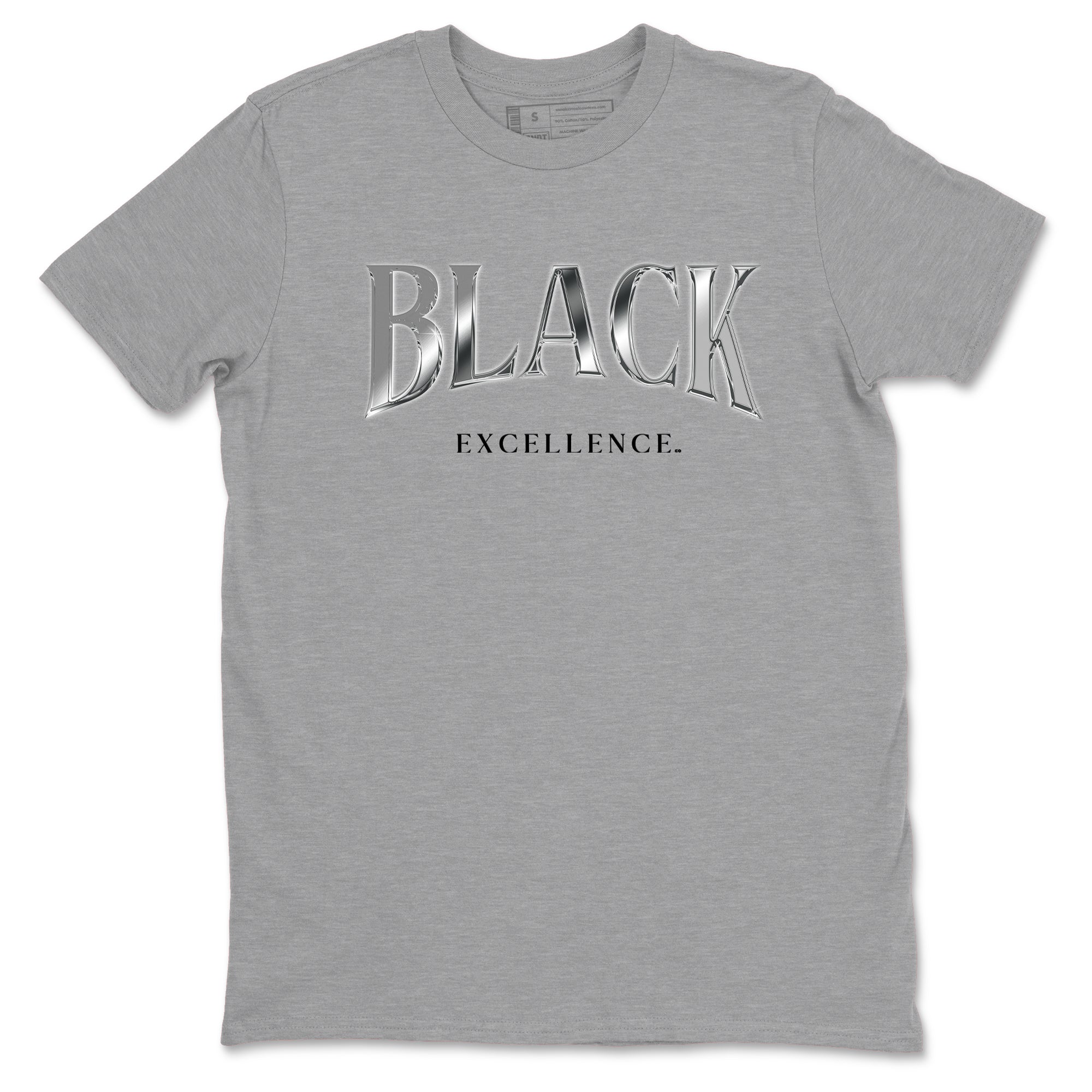 Sneaker match tees – Sneaker Tees To Match Air Jordan 4 Black Cat Shoes – Black Excellence Tee Heather Grey 2