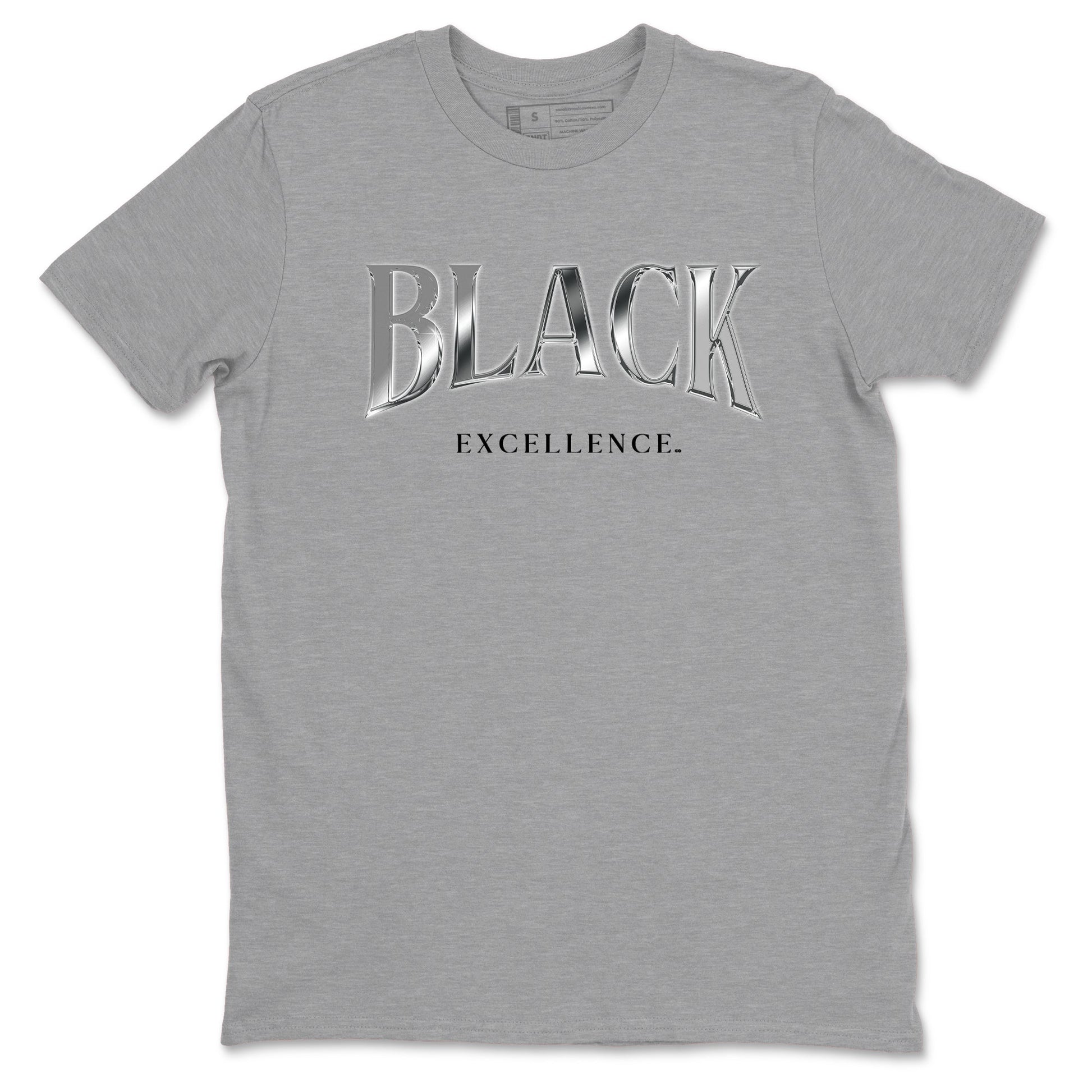 Sneaker match tees – Sneaker Tees To Match Air Jordan 4 Black Cat Shoes – Black Excellence Tee Heather Grey 2