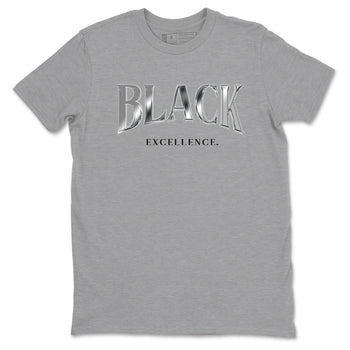 Sneaker match tees – Sneaker Tees To Match Air Jordan 4 Black Cat Shoes – Black Excellence Tee Heather Grey 2