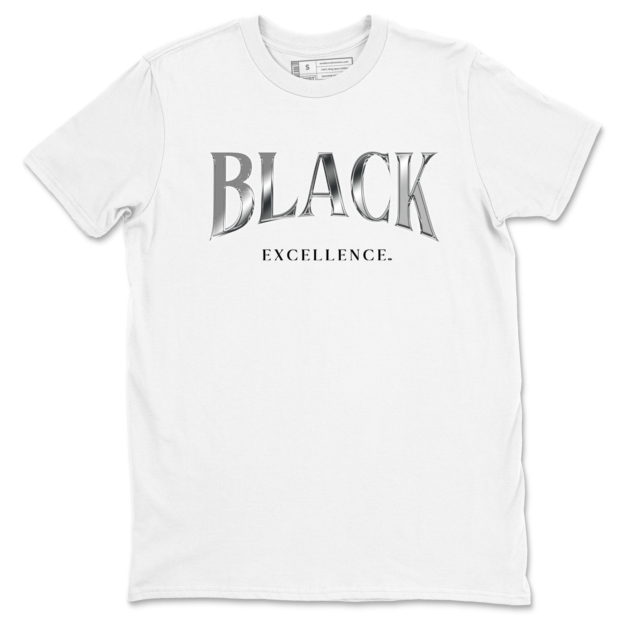 Sneaker match tees – Sneaker Tees To Match Air Jordan 4 Black Cat Shoes – Black Excellence Tee White 2