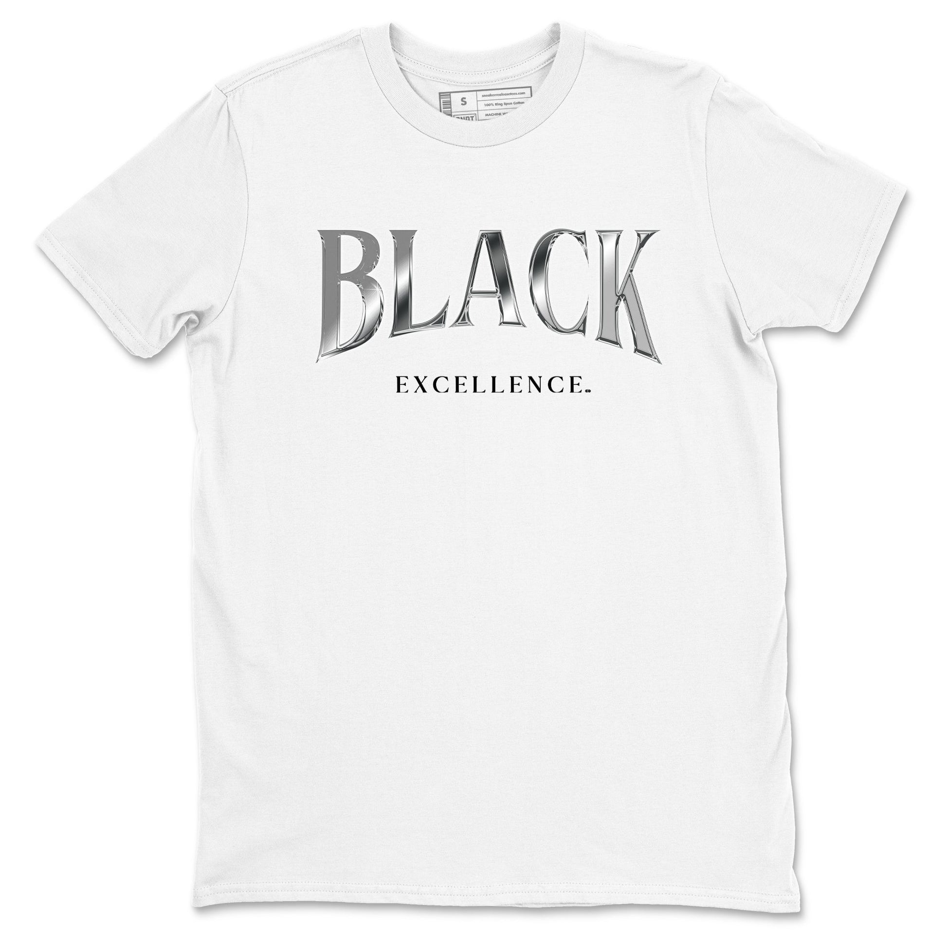 Sneaker match tees – Sneaker Tees To Match Air Jordan 4 Black Cat Shoes – Black Excellence Tee White 2