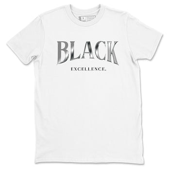 Sneaker match tees – Sneaker Tees To Match Air Jordan 4 Black Cat Shoes – Black Excellence Tee White 2
