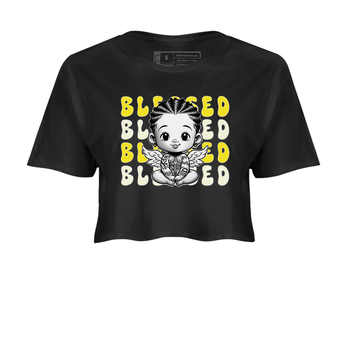 Air Jordan 4 Vivid Sulfur shirt to match jordans Blessed sneaker tees 4s Vivid Sulfur SNRT Sneaker Release Tees Black 2 crop length shirt