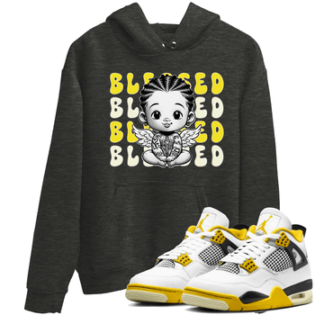 Air Jordan 4 Vivid Sulfur shirt to match jordans Blessed sneaker tees 4s Vivid Sulfur SNRT Sneaker Release Tees unisex cotton Charcoal Heather 1 crew neck shirt