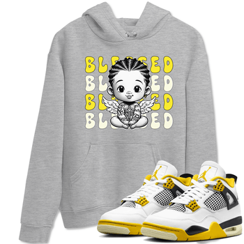 Air Jordan 4 Vivid Sulfur shirt to match jordans Blessed sneaker tees 4s Vivid Sulfur SNRT Sneaker Release Tees unisex cotton Heather Grey 1 crew neck shirt