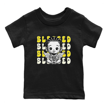 Air Jordan 4 Vivid Sulfur shirt to match jordans Blessed sneaker tees 4s Vivid Sulfur SNRT sneaker release tees baby toddler Black 2 cotton Shirt